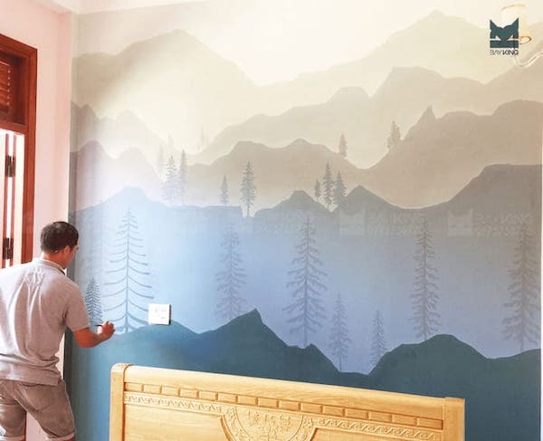 ve tranh tuong phong ngu vẽ tranh tường phòng ngủ