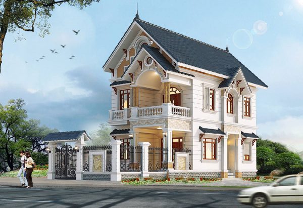 biet thu mini 2 tang mai thai 1 600x411 1 xây nhà trọn gói Biên Hòa