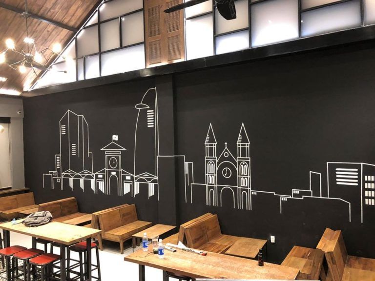 ve tranh tuong nha hang vẽ tranh tường nhà hàng